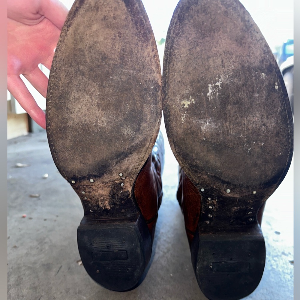 Tony Lama Rich Brown Western Boots - Picture 6 of 6